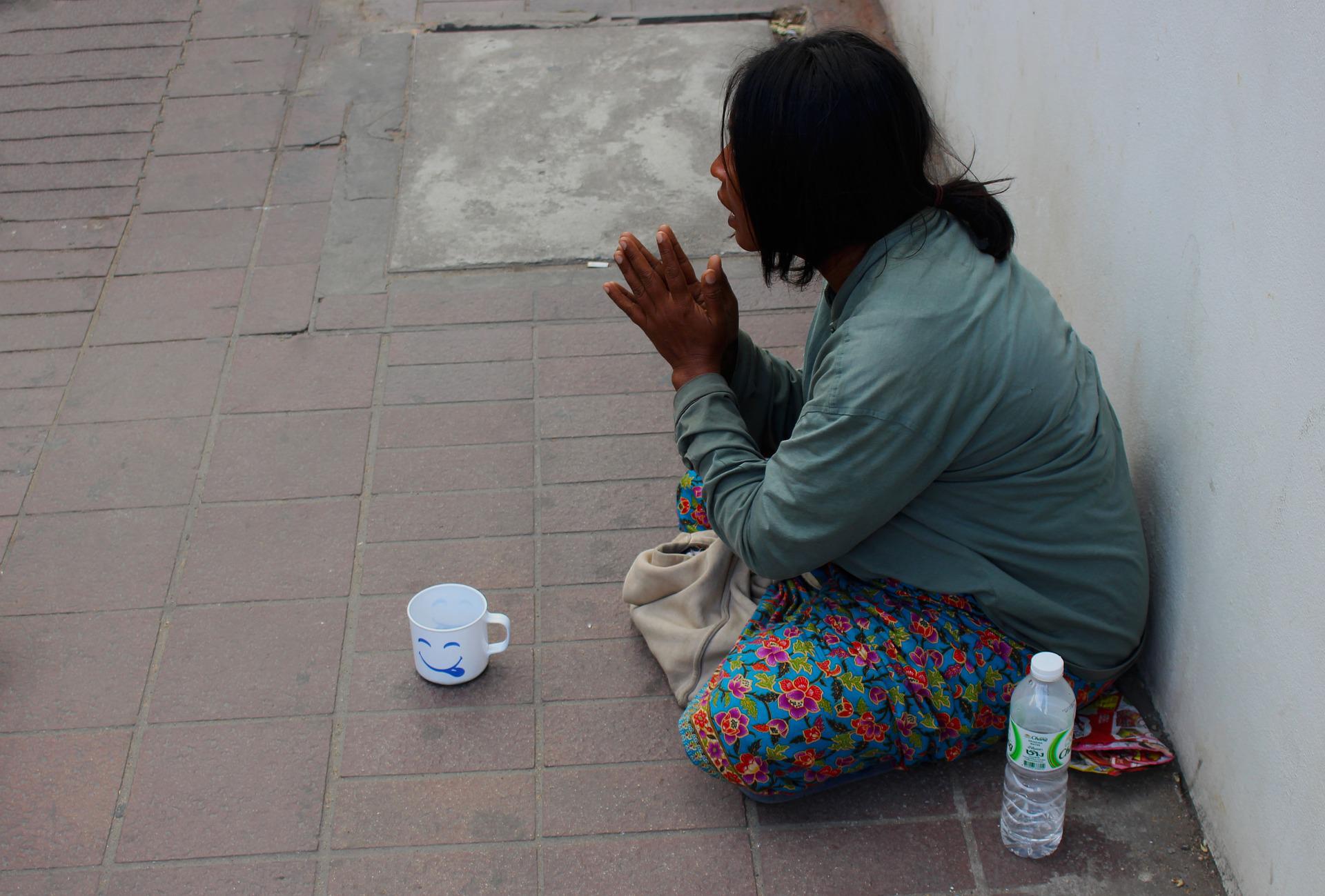 homeless Native American woman