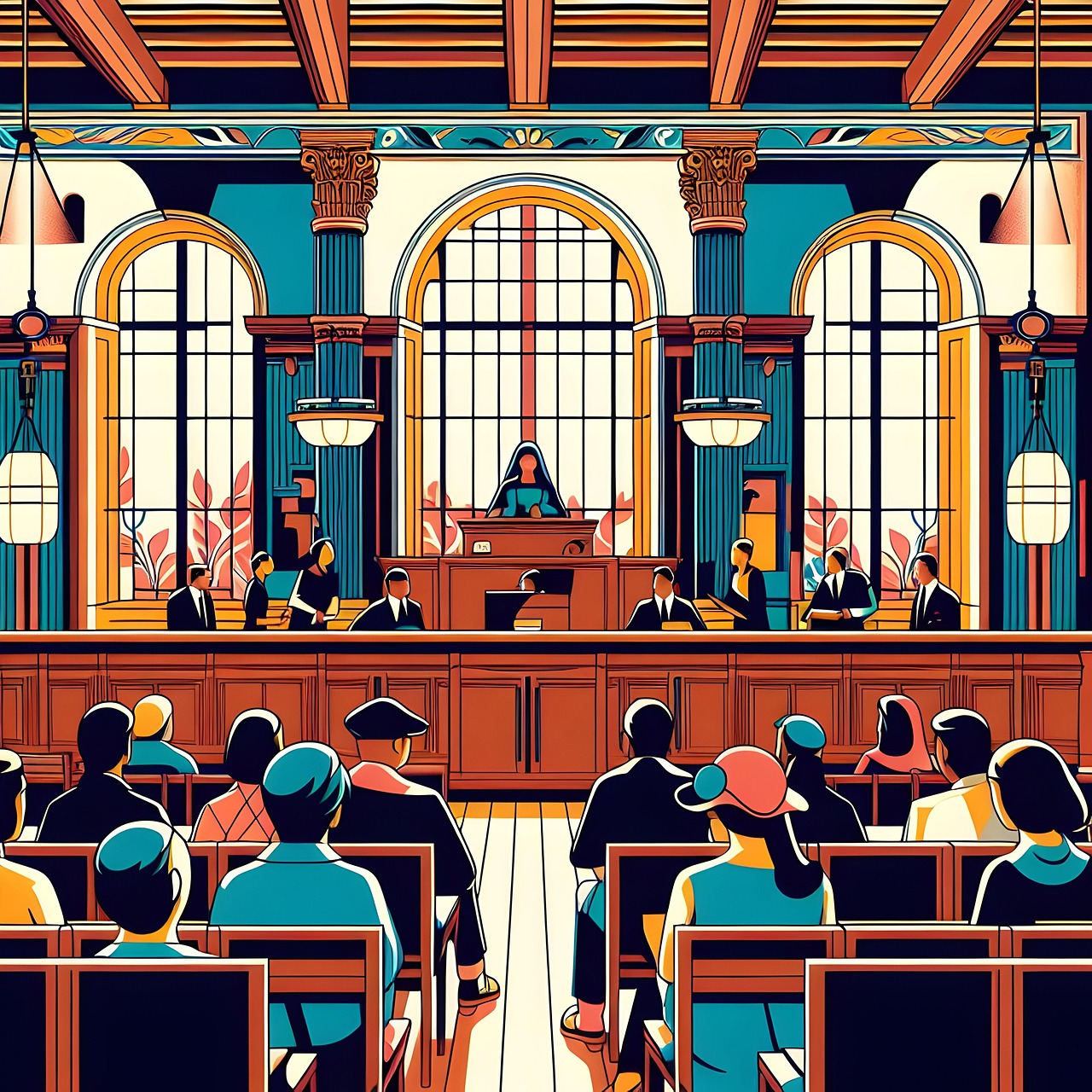 AI generated courtroom